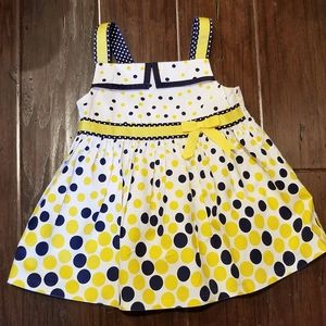 Dainty polka dot toddler dress